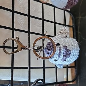 Tiny Bamboo Chickadee keychain